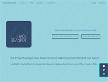 Tablet Screenshot of hackbeanpot.com